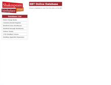 Tablet Screenshot of databases2.shakespeare.org.uk